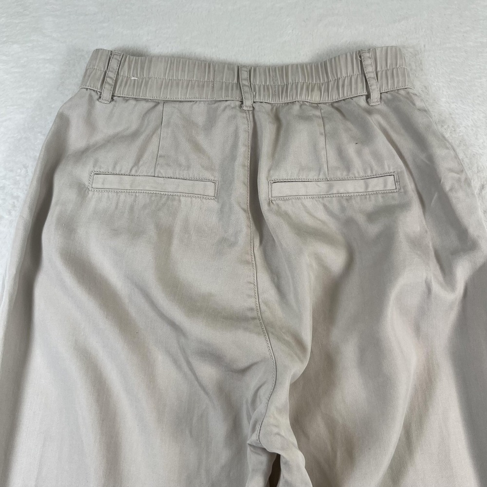 Abercrombie & Fitch Pants Womens XXS Beige Wide Leg Lyocell Chino Elastic Waist - Picture 10 of 11